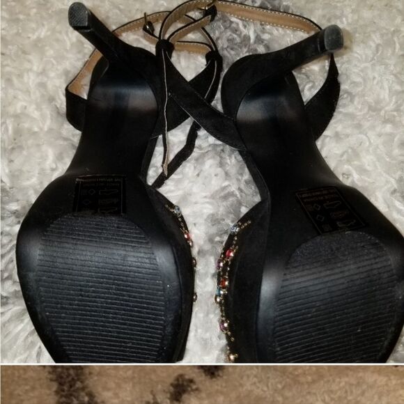 BRAND NEW QUPID JEWEL HIGH HEEL STILETTOS ADJUSTABLE ANKLE STRAP OPEN TOE SANDAL - Picture 5 of 16